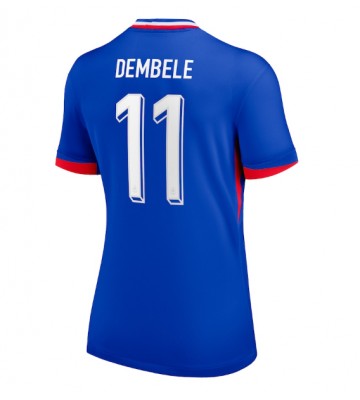 Frankrike Ousmane Dembele #11 Hemmatröja Kvinnor EM 2024 Kortärmad